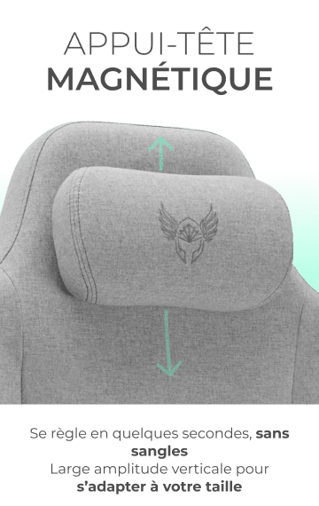 Coussin cervical magn&eacute;tique se r&eacute;glant sans sangles
